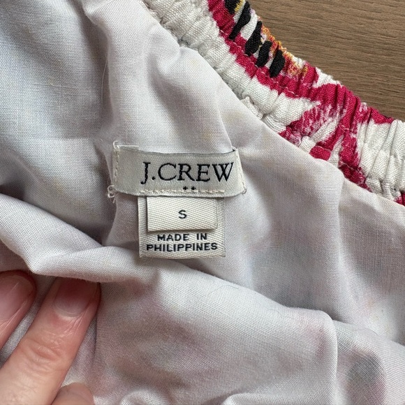 J. Crew One Shoulder Linen blend Ruffle Dress - Picture 3 of 6